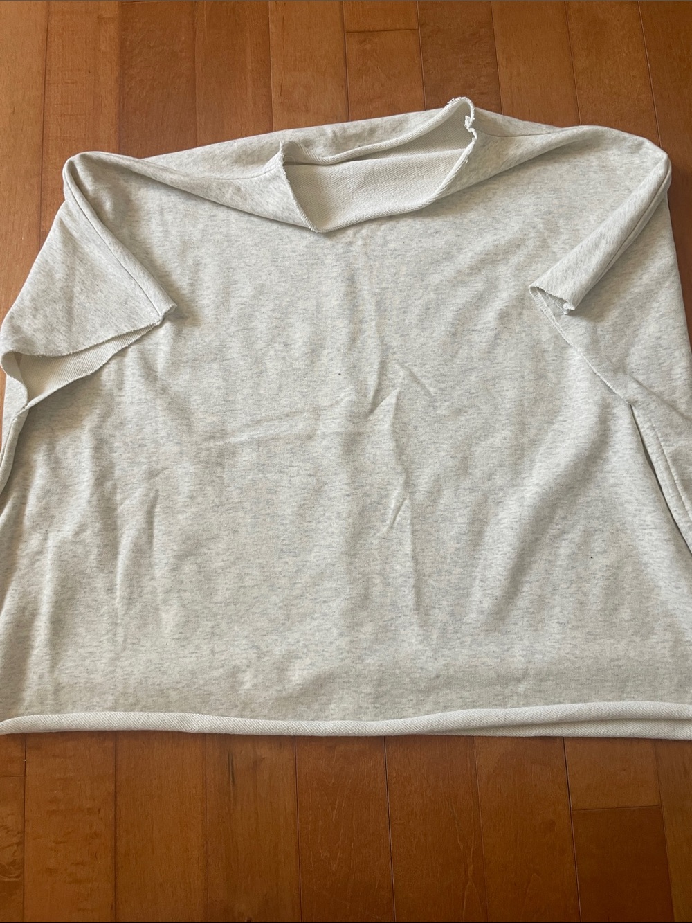 Light Heather Gray Oversized Short Sleeve Top